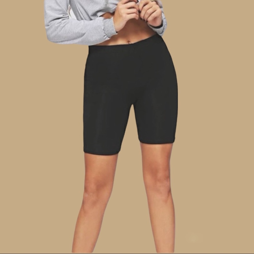 Black High Rise Biker Shorts